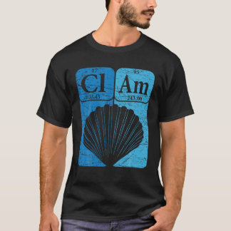 Clam周期表要素海鮮魚介貝Ret Tシャツ