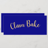 CLAM BAKEファンシーおもしろい文字王室のブルーバックグラウンド (正面/裏面)