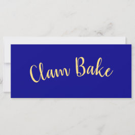 CLAM BAKEファンシーおもしろい文字王室のブルーバックグラウンド