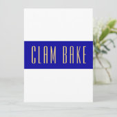 CLAM BAKE夏モダンのホワイトブルー王室ののストライプ (スタンド正面)