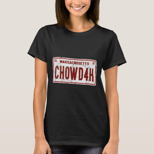 Clam Chowder Boston Accent Chowdah Funny  Tシャツ (正面)