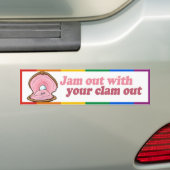 CLAM OUTでジャム – .png バンパーステッカー (車上)