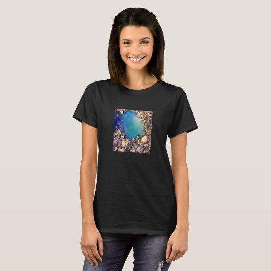 Clam Seashell Shell Collector Beach Ocean Coastal Tシャツ (正面フル)