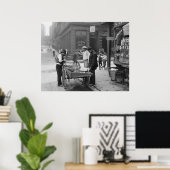 Clam Seller on Mulberry Street, 1900 ポスター (ホームオフィス)