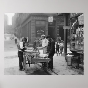 Clam Seller on Mulberry Street, 1900 ポスター