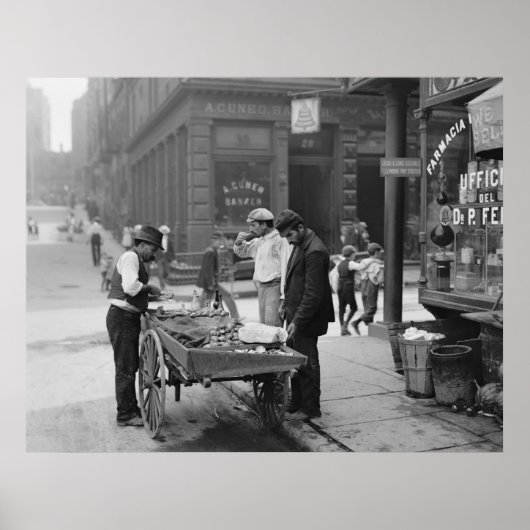Clam Seller on Mulberry Street, 1900 ポスター (正面)