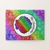 Clambake Rainbow Clam Sea Pattern 11インチx 14インチ ジグソーパズル (横)