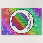 Clambake Rainbow Clam Sea Pattern 20" x 30" ジグソーパズル (横)