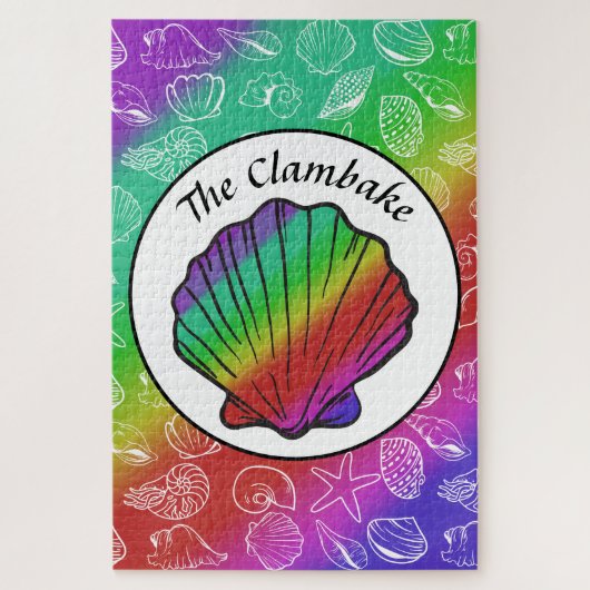 Clambake Rainbow Clam Sea Pattern 20" x 30" ジグソーパズル (縦)