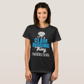 Clamming Sea Shell Collecting Clam Digging Razor C Tシャツ (正面フル)