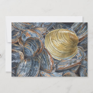 Clams and Quahog Art Postcard 招待状