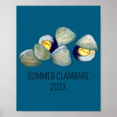 Clams Clambake Rhode Island New England Seafood  ポスター (正面)