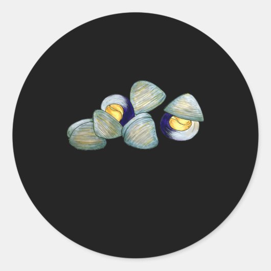 Clams Clambake Rhode Island New England Seafood _1 ラウンドシール (正面)