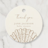 Clamshell Elegant Baby Shower フェイバータグ (正面)
