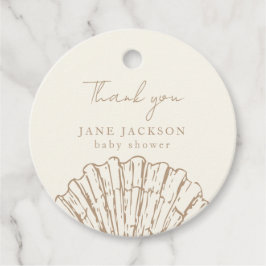 Clamshell Elegant Baby Shower フェイバータグ
