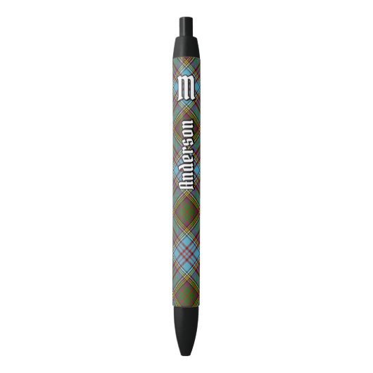 Clan Anderson Tartan Ink Pen 黒ボールペン (正面縦)