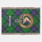 Clan Armstrong Crest over Tartan スローブランケット (正面)