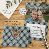 Clan Bell Crest over Tartan 招待状