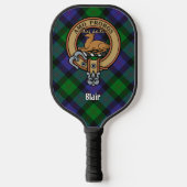 Clan Blair Crest over Tartan Keychain ピックルボールラケット (正面)