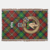 Clan Boyd Crest over Tartan スローブランケット (正面)