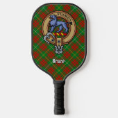 Clan Bruce Crest over Hunting Tartan ピックルボールラケット (正面)