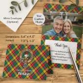 Clan Buchanan Crest over Tartan 招待状