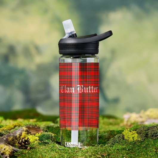 Clan Butter Tartan and Custom Text   ウォーターボトル (アウトドア)