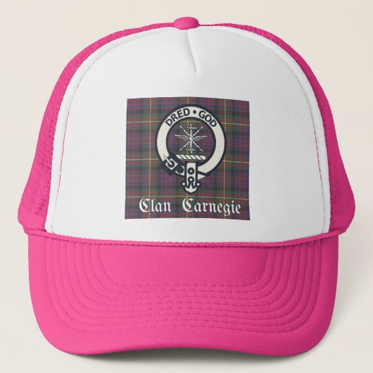 Clan Carnegie Crest Tartan キャップ (正面)