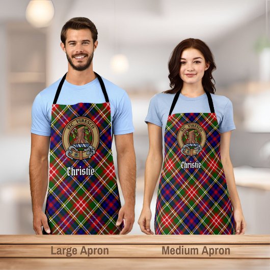 Clan Christie Crest over Tartan エプロン