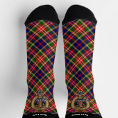 Clan Christie Crest over Tartan ソックス (上部)
