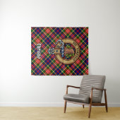 Clan Christie Crest over Tartan タペストリー (インサイチュ(横))