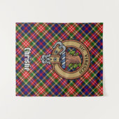 Clan Christie Crest over Tartan タペストリー (正面(横))