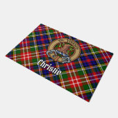 Clan Christie Crest over Tartan ドアマット (アングル)