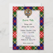 Clan Christie Crest over Tartan 招待状 (正面)