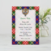 Clan Christie Crest over Tartan 招待状 (スタンド正面)