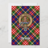 Clan Christie Crest over Tartan 招待状 (裏面)