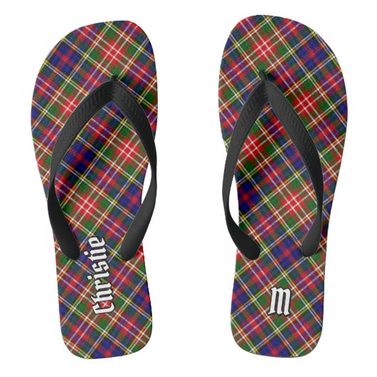 Clan Christie Tartan ビーチサンダル (フットベッド)