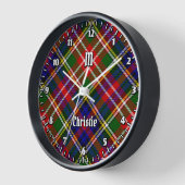 Clan Christie Tartan 壁時計 (傾斜)