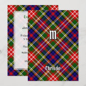 Clan Christie Tartan 招待状 (正面/裏面)