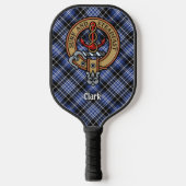 Clan Clark Crest over Tartan Keychain ピックルボールラケット (正面)