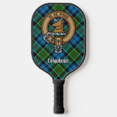 Clan Colquhoun Crest over Tartan ピックルボールラケット (正面)