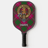 Clan Crawford Crest over Tartan Keychain ピックルボールラケット (正面)