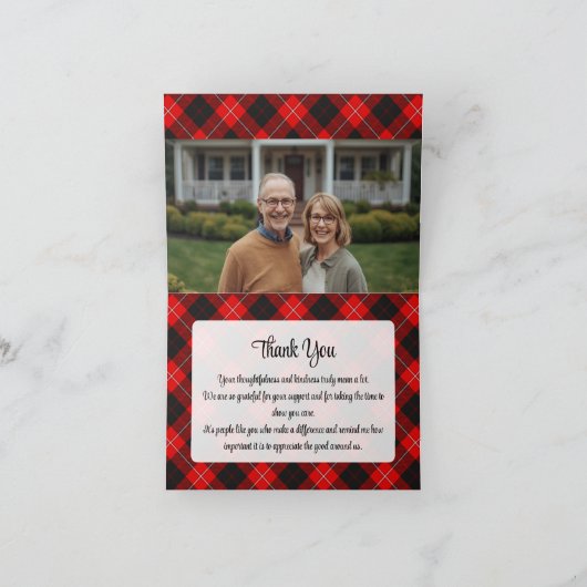 Clan Cunningham Crest over Tartan 招待状 (内部)