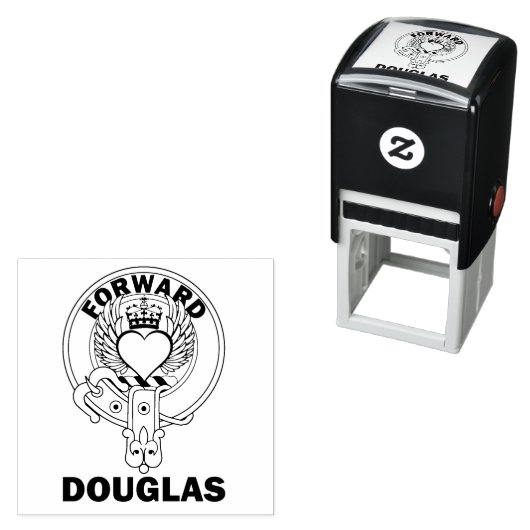 Clan Douglas Winged Heart Crest Self-inking Stamp セルフインキングスタンプ (インサイチュ)