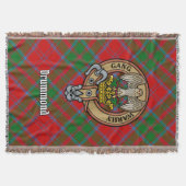 Clan Drummond Crest over Tartan スローブランケット (正面)