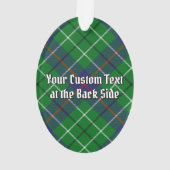 Clan Duncan Crest over Tartan オーナメント (裏面)