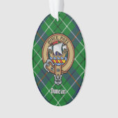 Clan Duncan Crest over Tartan オーナメント (正面)