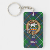 Clan Duncan Crest over Tartan キーホルダー (正面)
