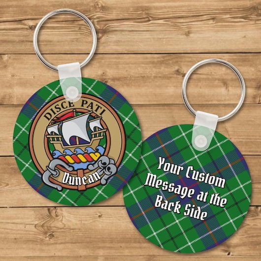 Clan Duncan Crest over Tartan キーホルダー