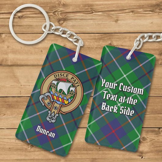 Clan Duncan Crest over Tartan キーホルダー